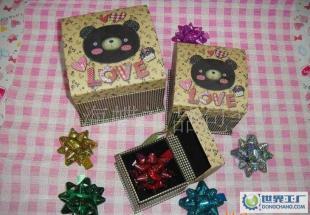 厂家直销 礼品盒 韩版小熊里面带绒礼品盒绿色、红色_世界工厂网中国产品信息库