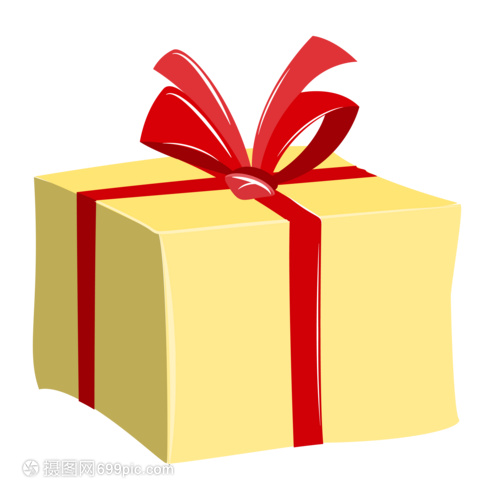 黄色礼物盒子免抠图